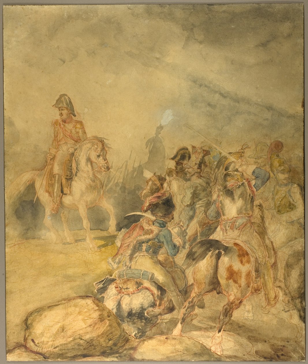 General do Primeiro Império a dar ordens de carga à sua cavalaria de Jean Louis André Théodore Géricault