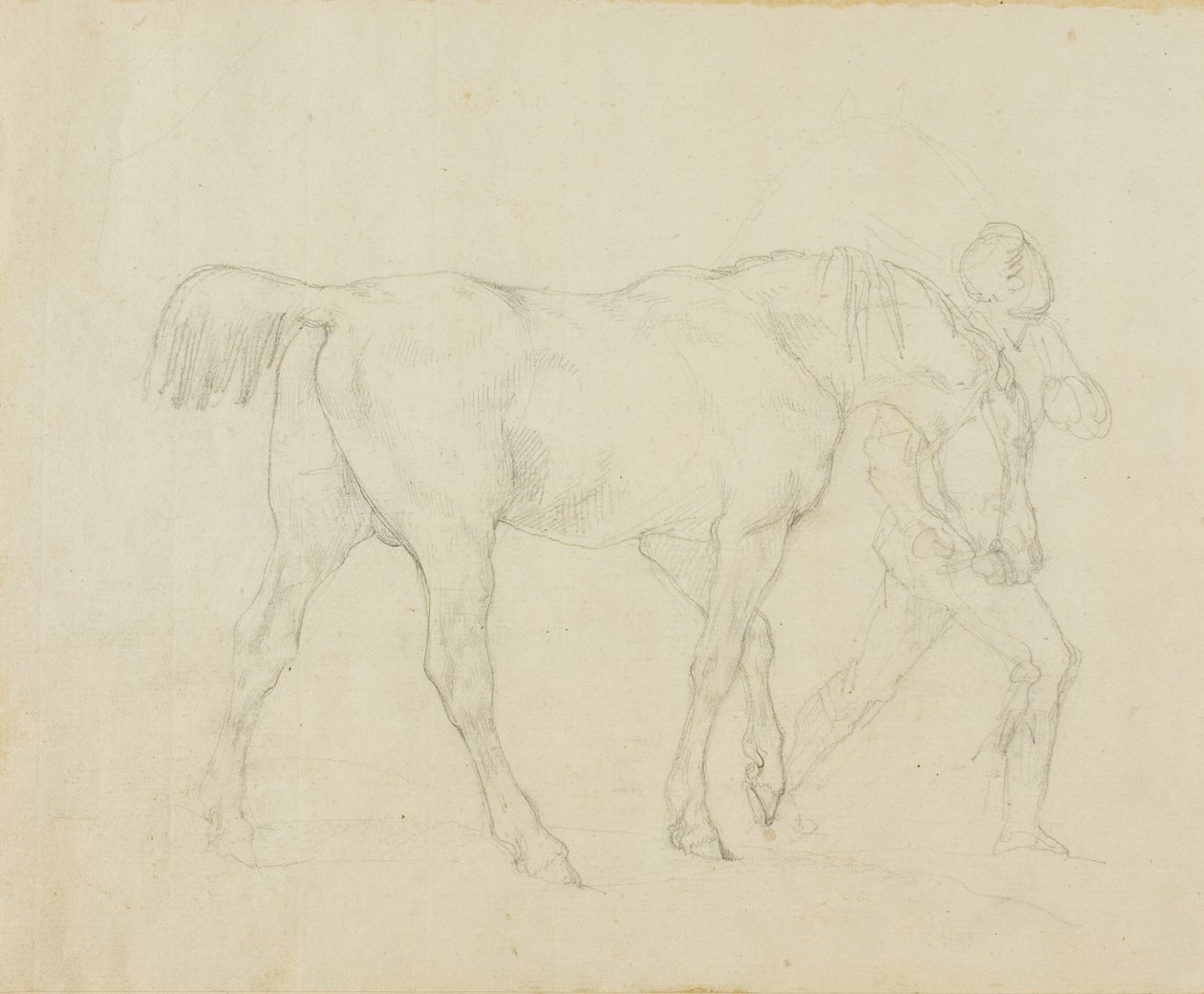 Noivo a conduzir um cavalo de Jean Louis André Théodore Géricault