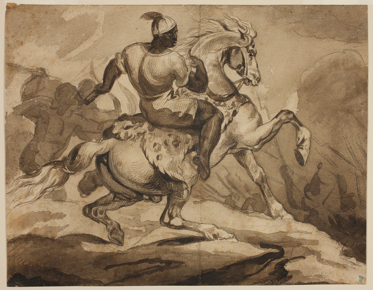 Cavaleiro haitiano (Cena de "Guerras Coloniais Francesas") de Jean Louis André Théodore Géricault