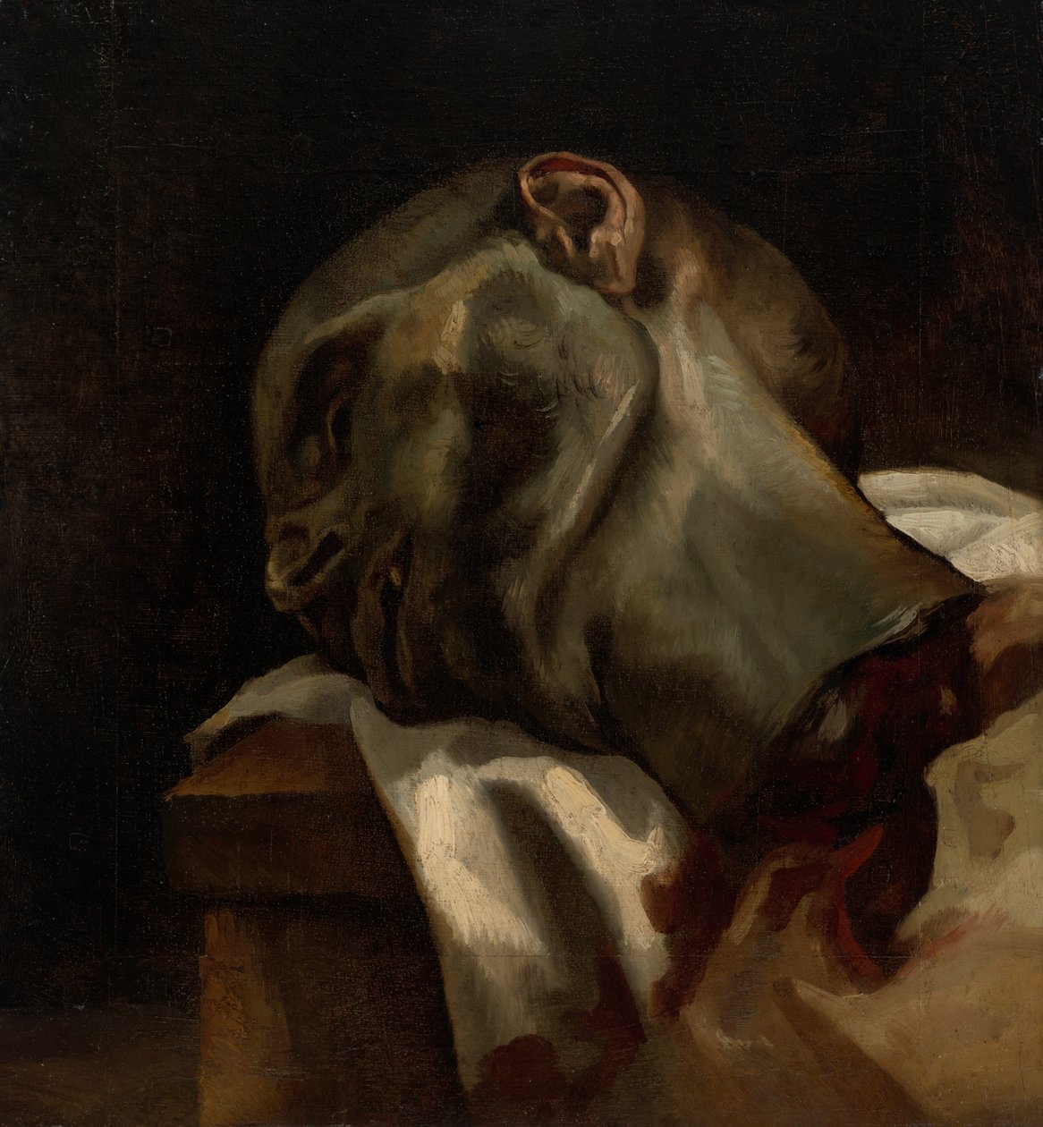 Cabeça de um homem guilhotinado de Jean Louis André Théodore Géricault