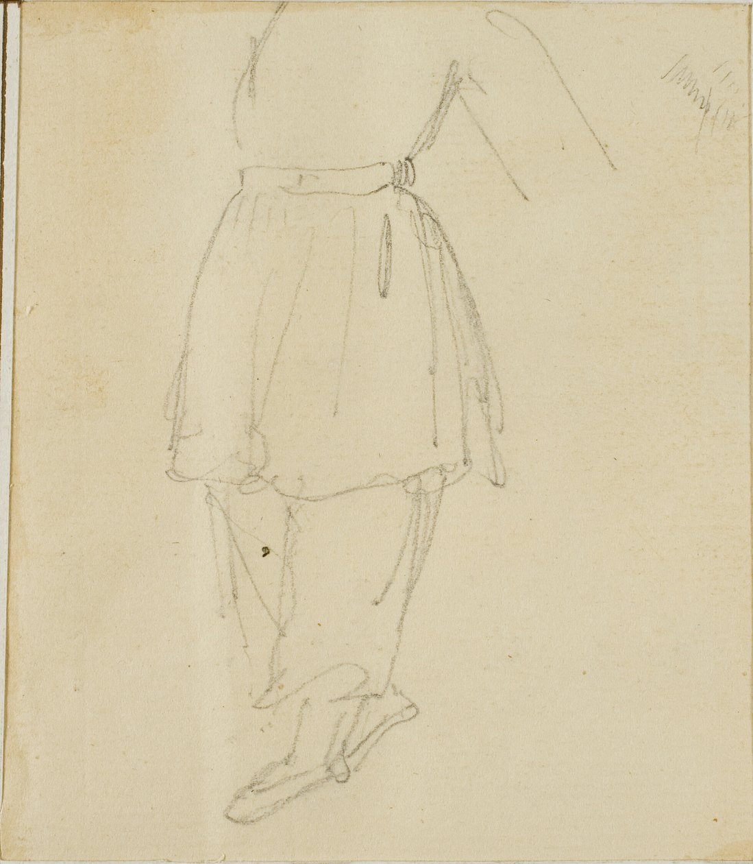Parte inferior de uma figura em traje de trabalho de Jean Louis André Théodore Géricault
