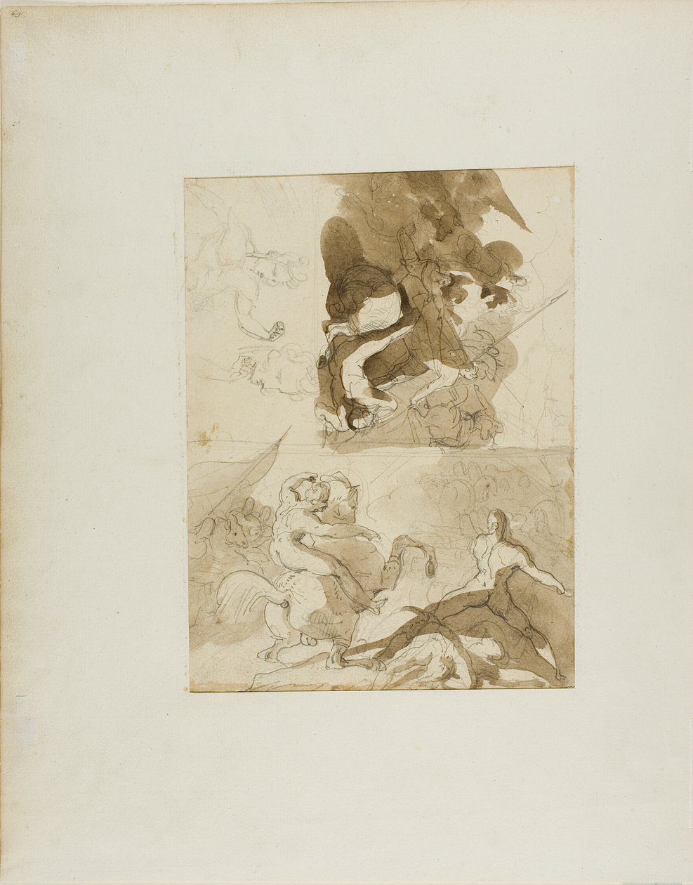 Esboços para uma batalha de cavalaria de Jean Louis André Théodore Géricault