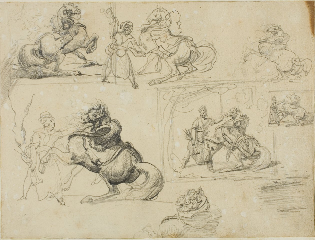Estudos de Jean Louis André Théodore Géricault