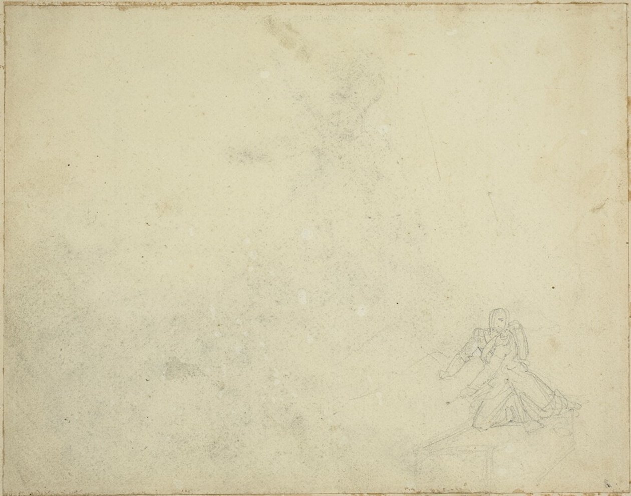 Estudo da figura ajoelhada de Jean Louis André Théodore Géricault