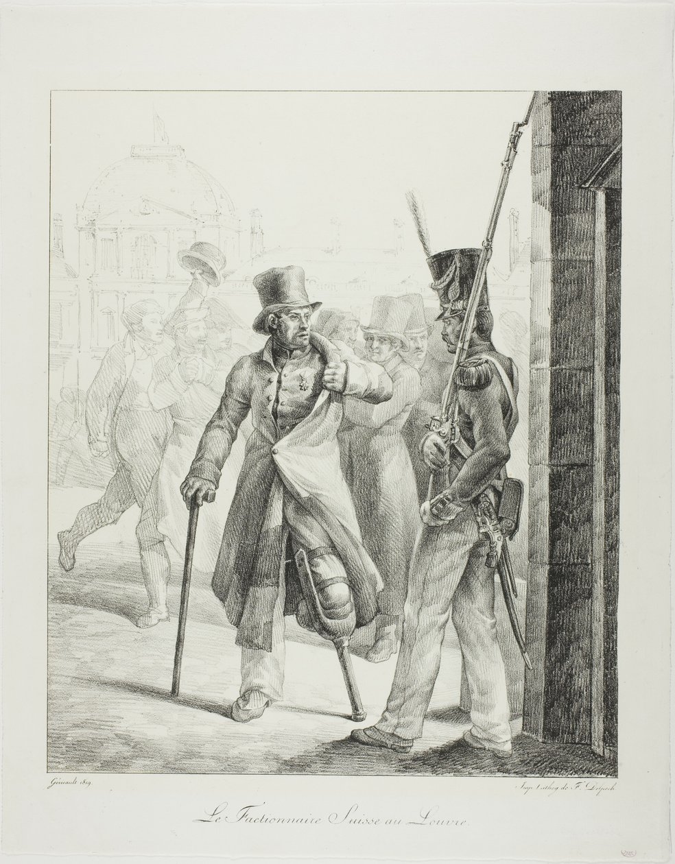Sentinela suíça no Louvre de Jean Louis André Théodore Géricault