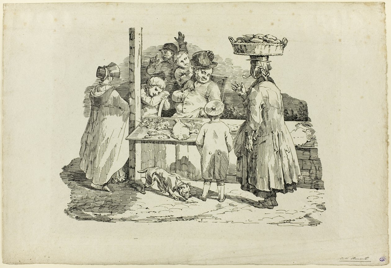 O peixeiro adormecido de Jean Louis André Théodore Géricault
