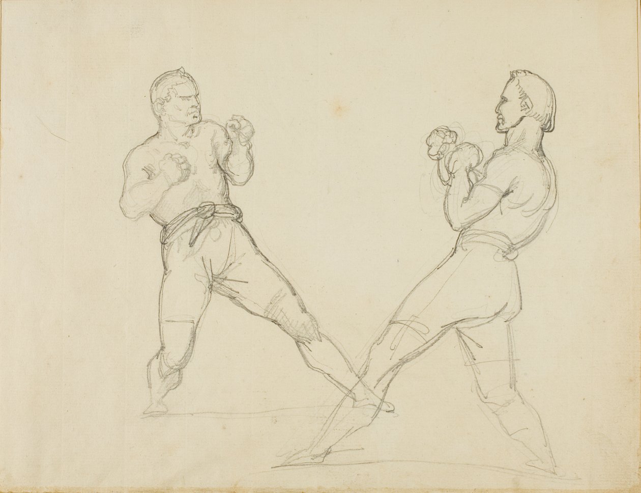 Dois pugilistas a lutar de Jean Louis André Théodore Géricault