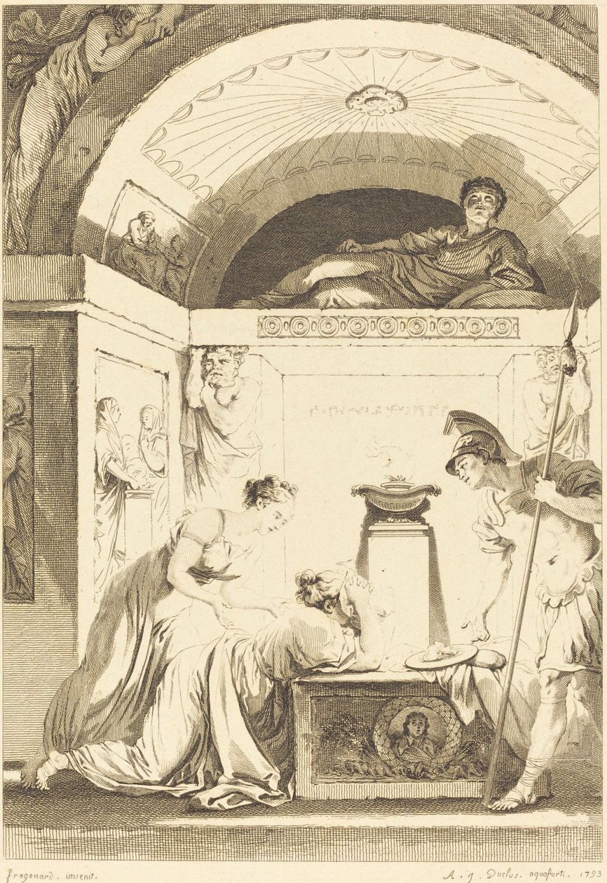 A matrona de Éfeso de Jean Louis Delignon and Antoine Jean Duclos after Jean Honoré Fragonard