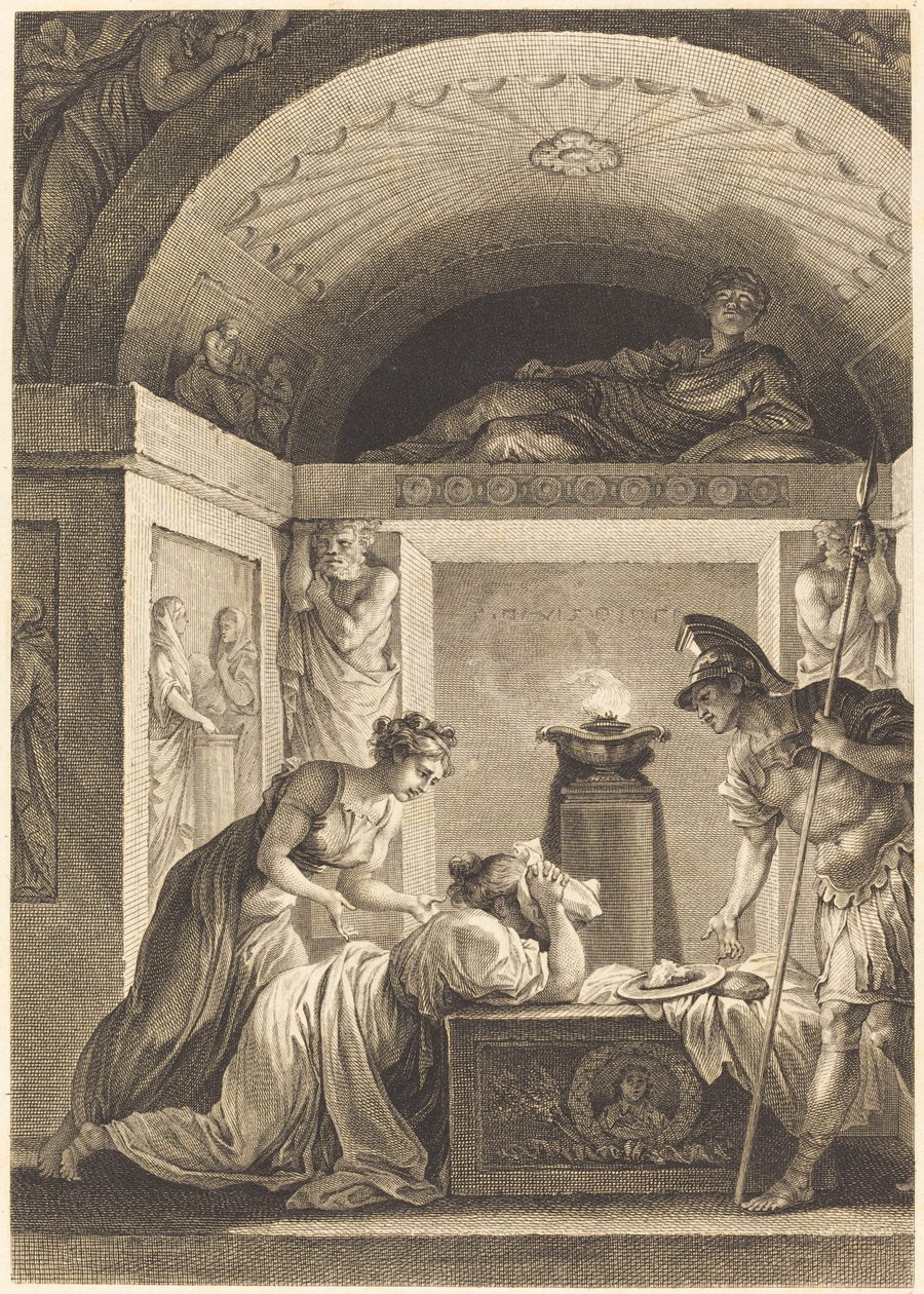 A matrona de Éfeso de Jean Louis Delignon and Antoine Jean Duclos after Jean Honoré Fragonard