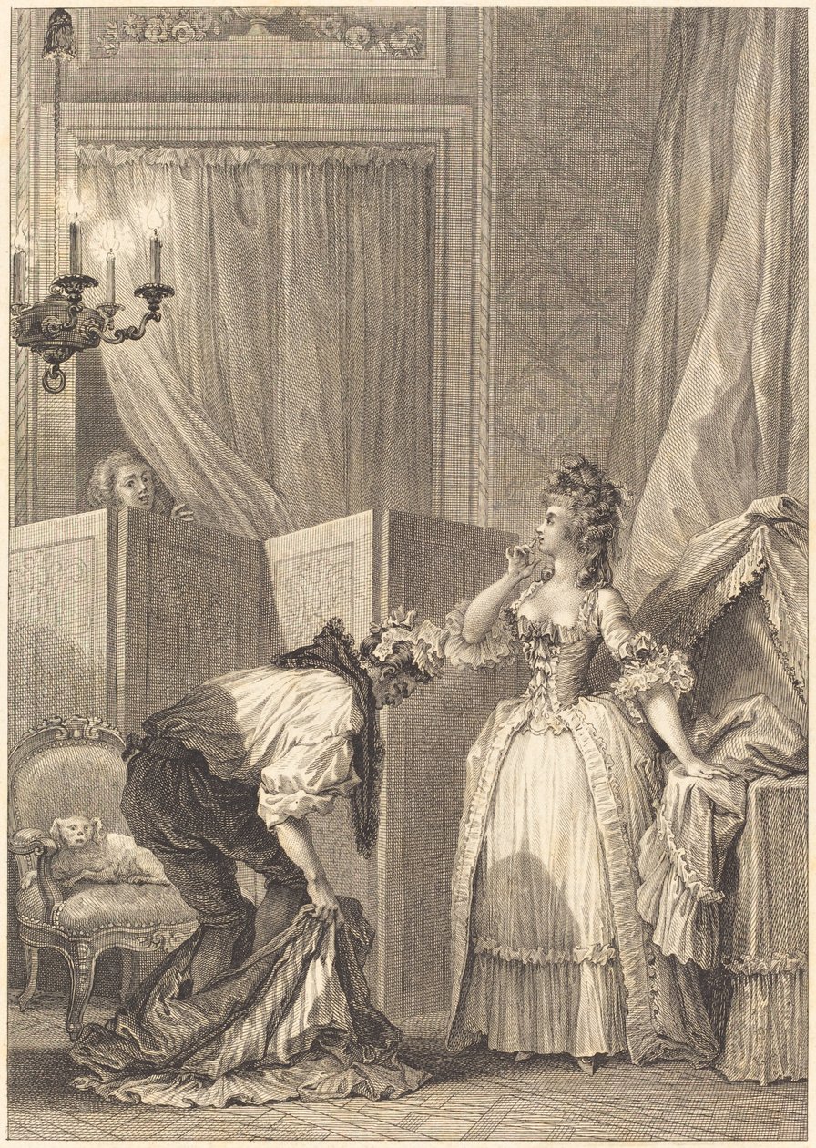 O Corno Vencido e Contente de Jean Louis Delignon and Antoine Jean Duclos after Jean Honoré Fragonard