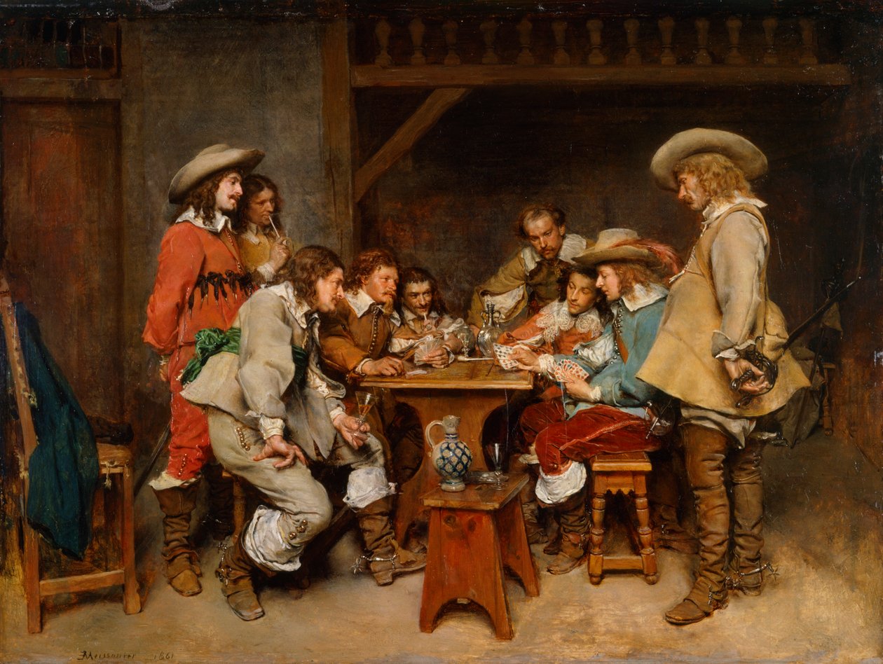 "Inocentes e afiadores de cartões", 1861 de Jean Louis Ernest Meissonier