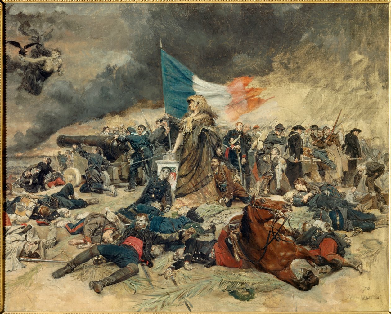 Le Siege de Paris (1870-1871), alegoria Paris sitiada pelos prussianos. Pintura de Ernest Meissonier (1815-1891). 1871-1891. Dim 0,53 x 0,70 m Paris, musee d