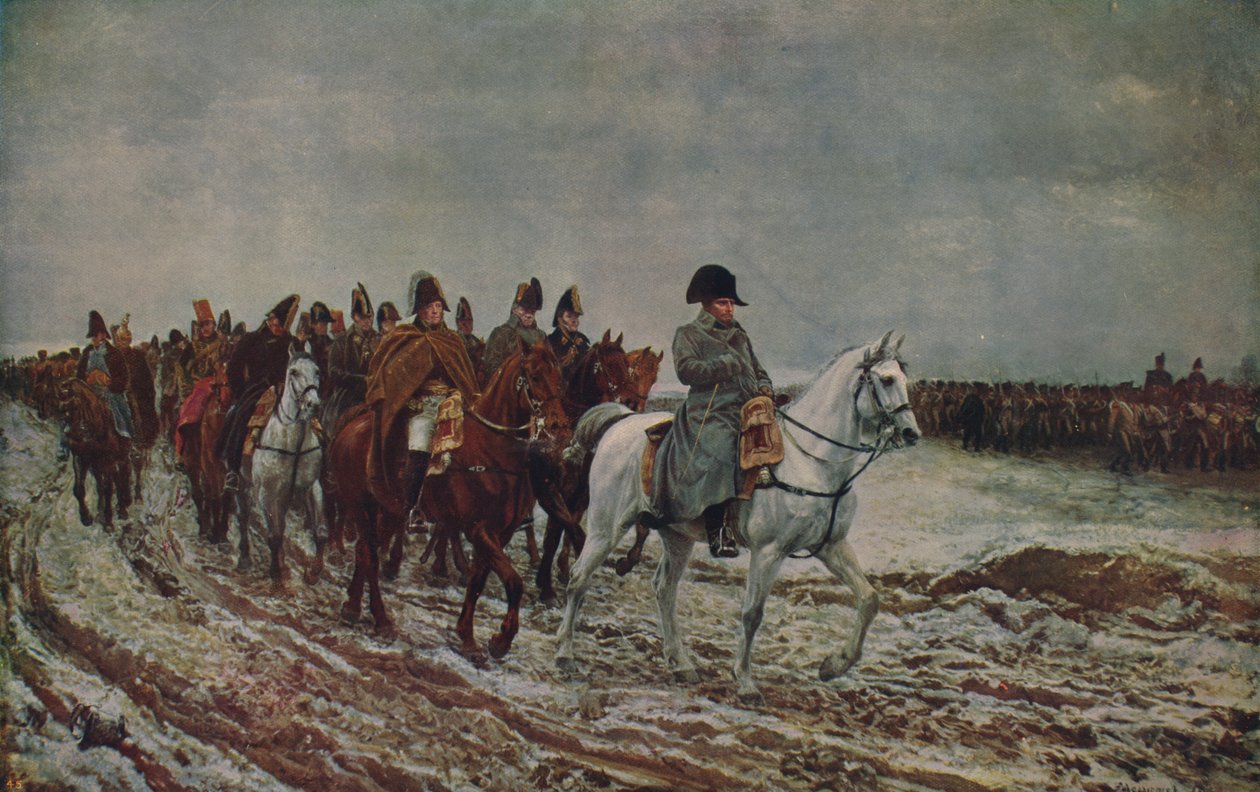 Napoleão durante a campanha francesa de 1814, 1864, c1915 de Jean Louis Ernest Meissonier