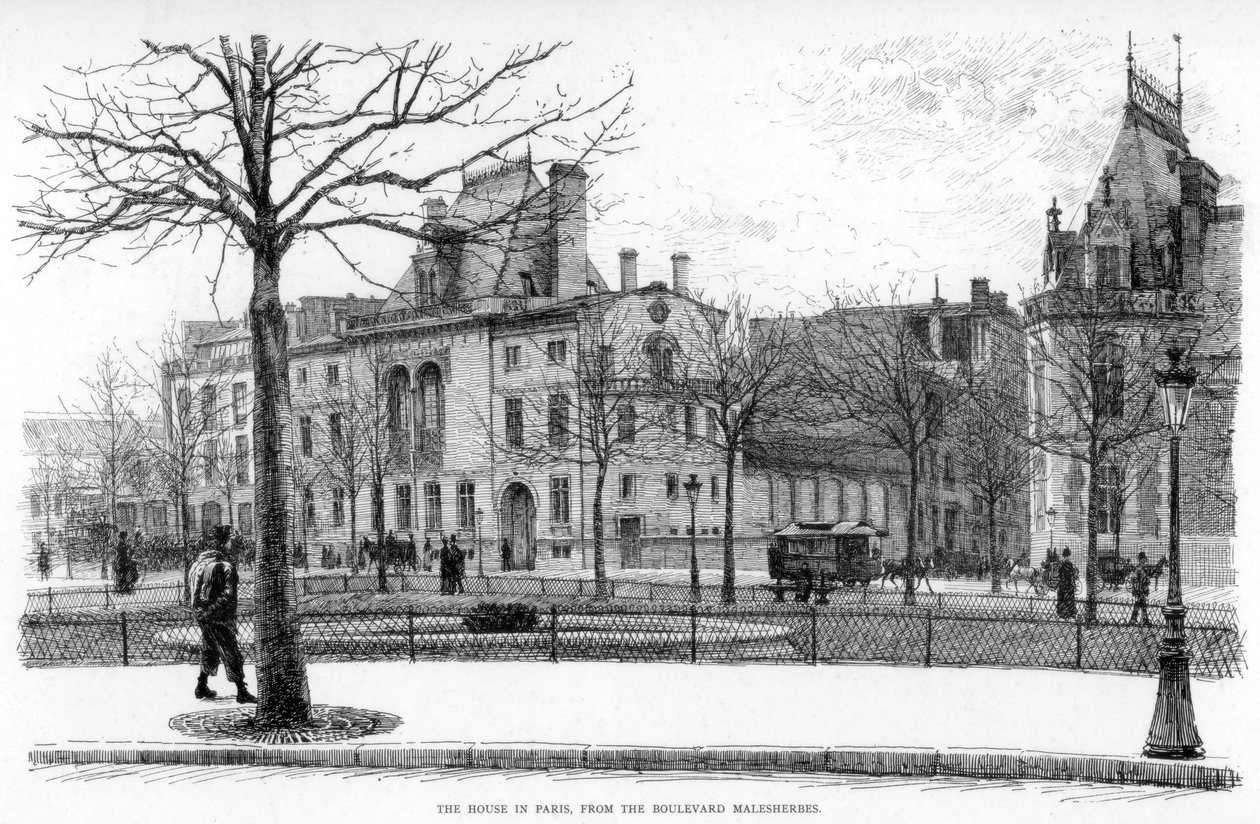 A casa em Paris, do Boulevard Malesherbes, c1880-1882. de Jean Louis Ernest Meissonier
