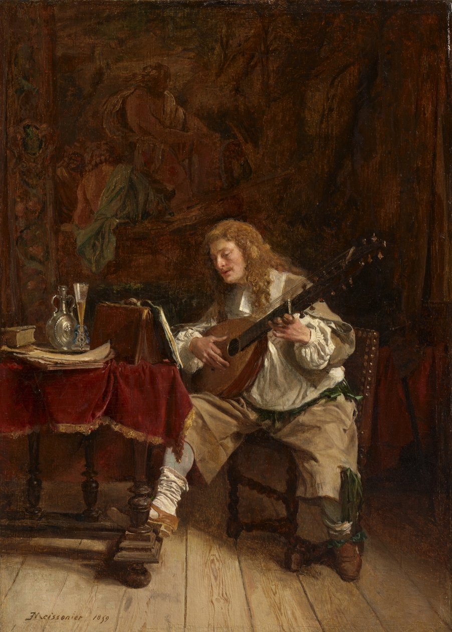 O músico, 1859 de Jean Louis Ernest Meissonier