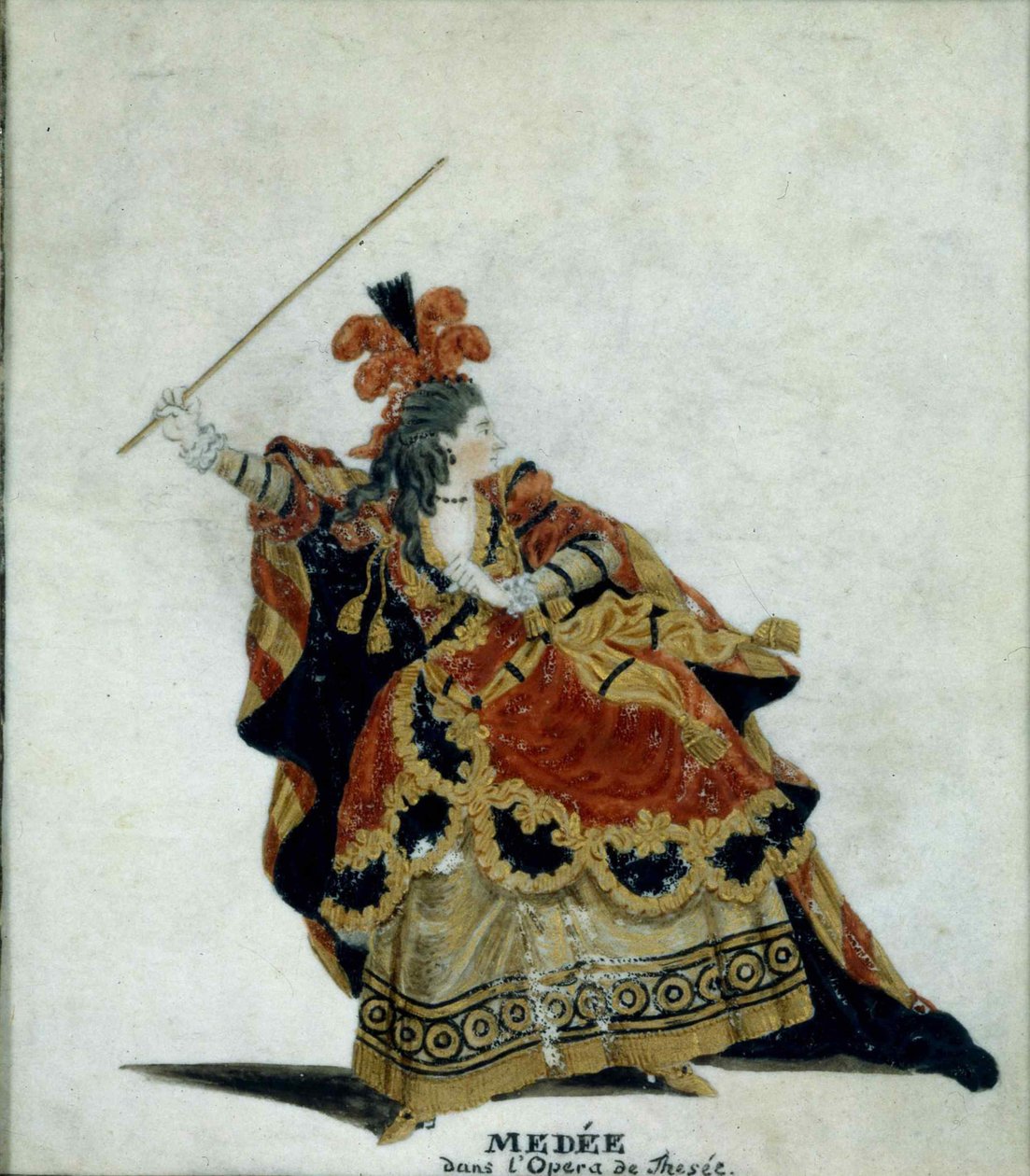 Medeia. Figurinos para a ópera Thésée de Jean-Baptiste Lully, 1770-1778. de Jean Louis Fesch