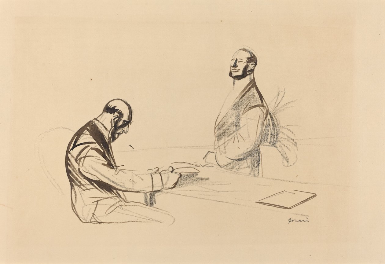 Na Conferência, c. 1919. de Jean Louis Forain
