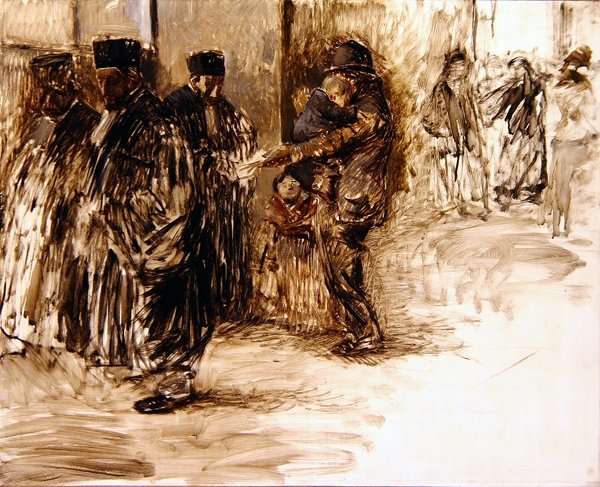 No Tribunal (óleo sobre tela) de Jean Louis Forain