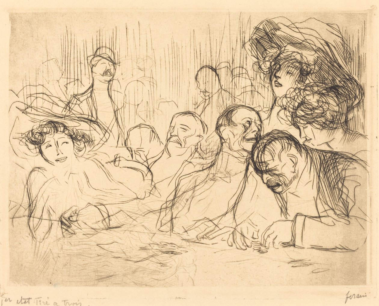 Na mesa de jogo (primeiro prato) de Jean Louis Forain