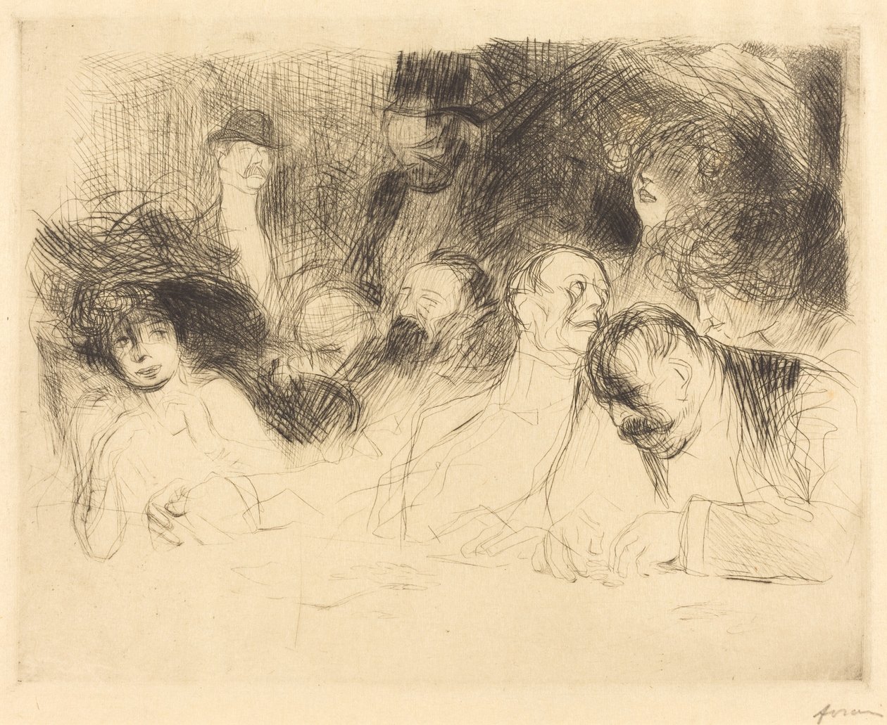 Na mesa de jogo (primeiro prato) de Jean Louis Forain