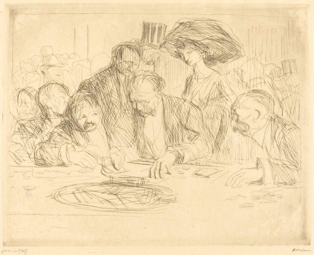 Na mesa de jogo (segunda placa) de Jean Louis Forain