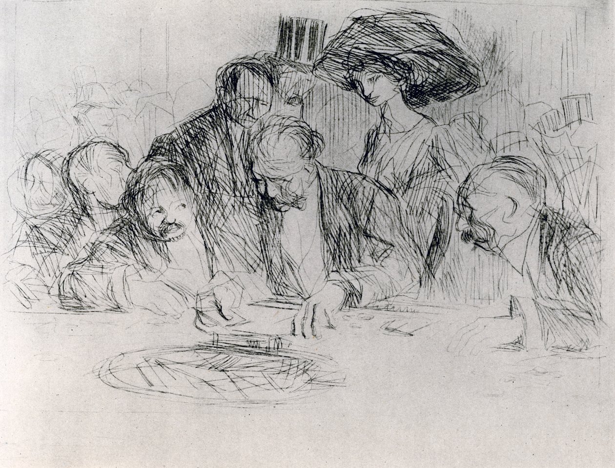 Na mesa de jogo, 1925. de Jean Louis Forain