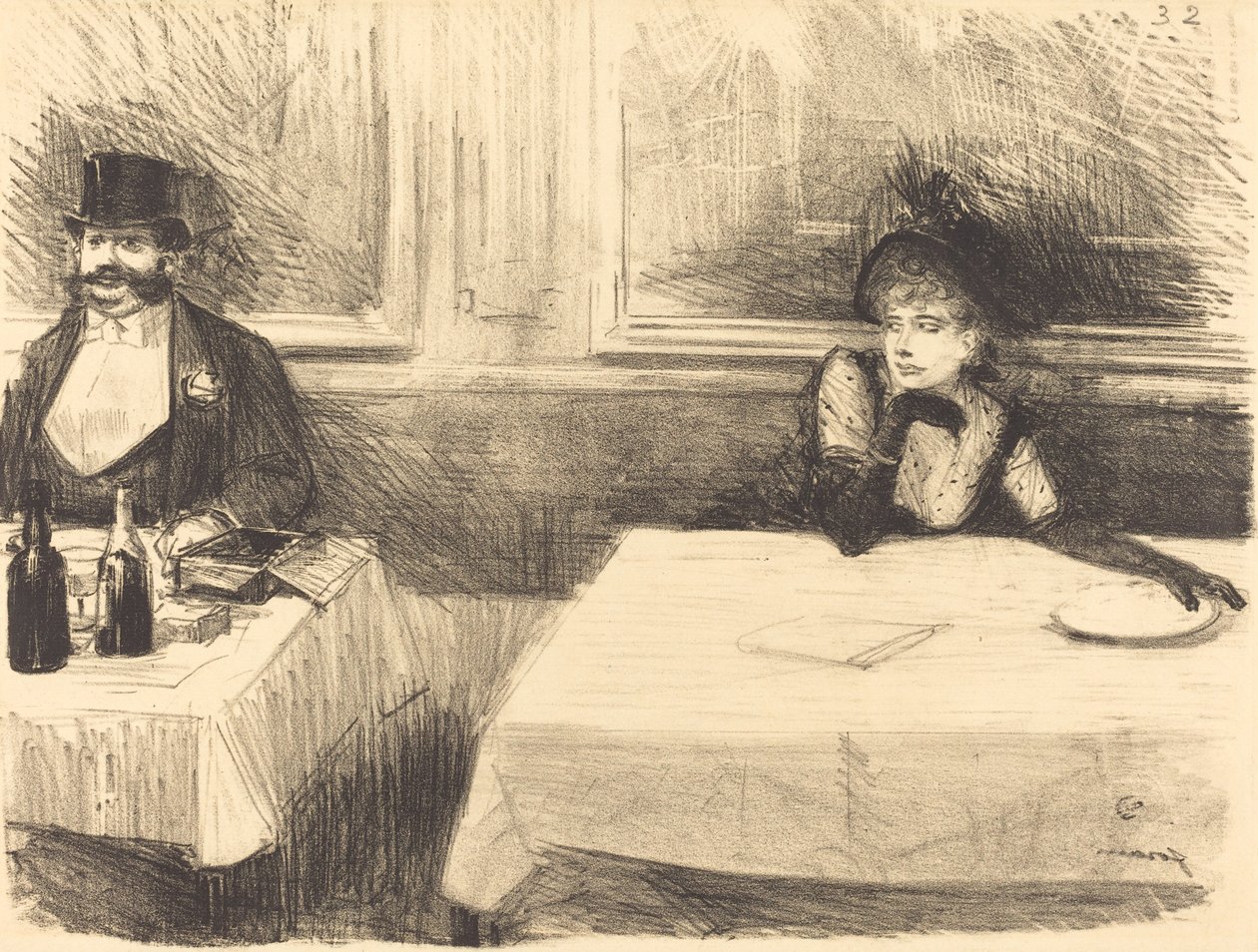 No restaurante de Jean Louis Forain
