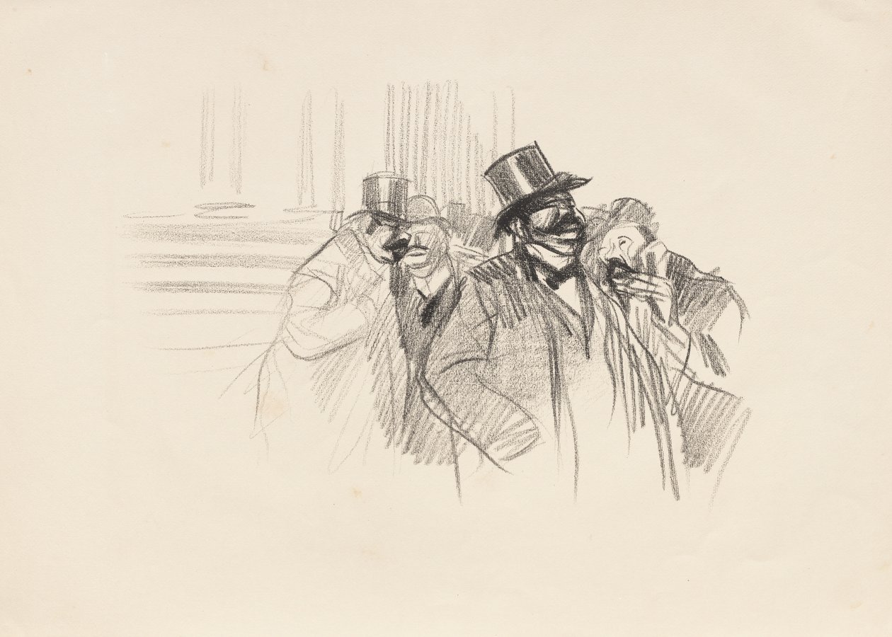 Na Bolsa de Valores, c. 1900. de Jean Louis Forain
