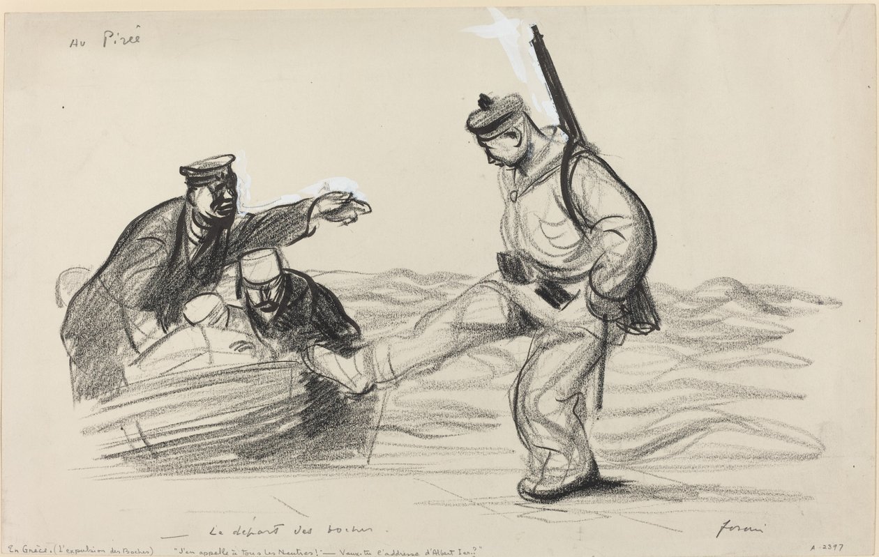 No Piree. - Le départ des boches, c. 19141919. de Jean Louis Forain