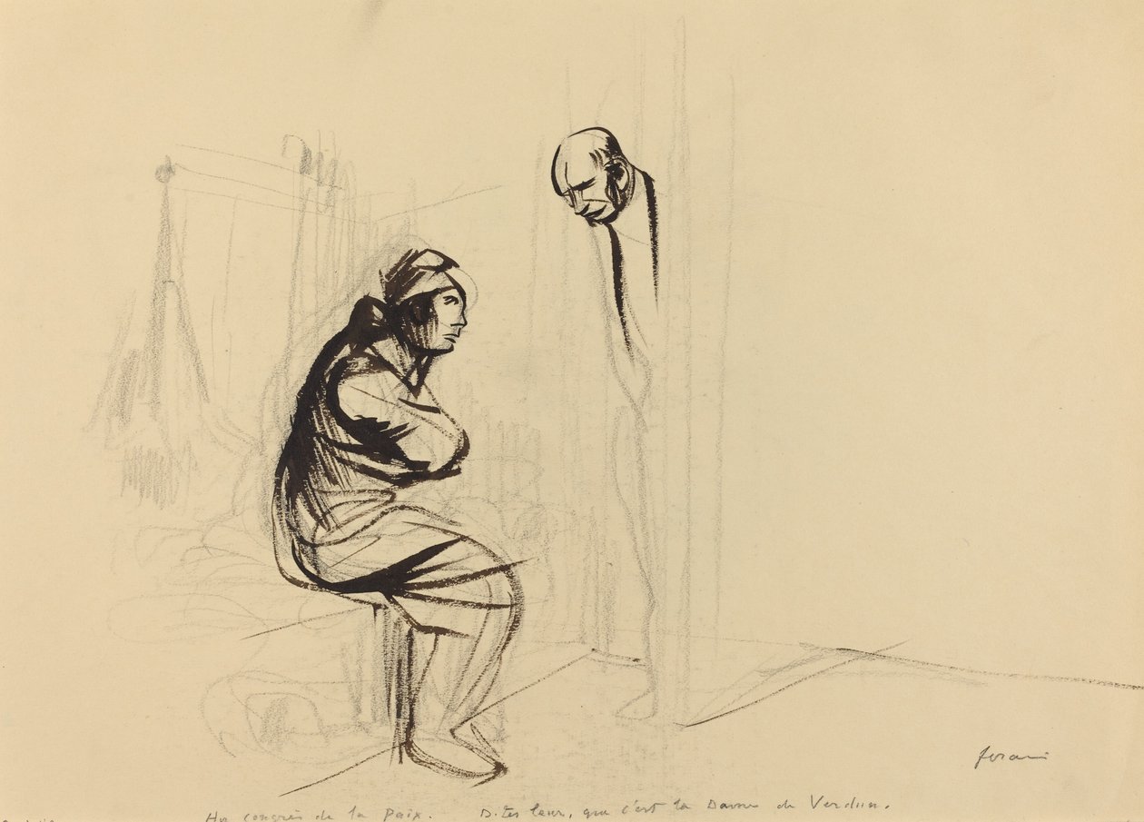 No Congresso da Paz, c. 1919. de Jean Louis Forain