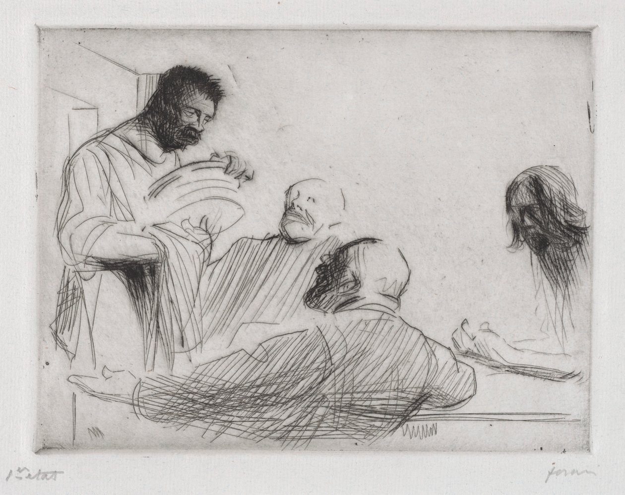 Antes da refeição em Emaús. de Jean Louis Forain