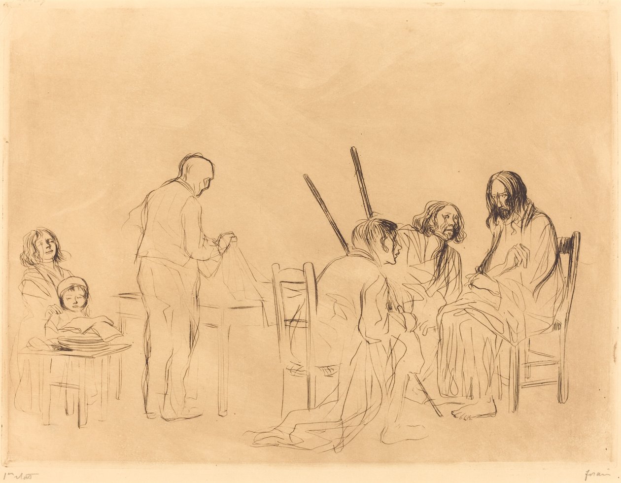 Antes da Ceia em Emaús (primeiro prato) de Jean Louis Forain