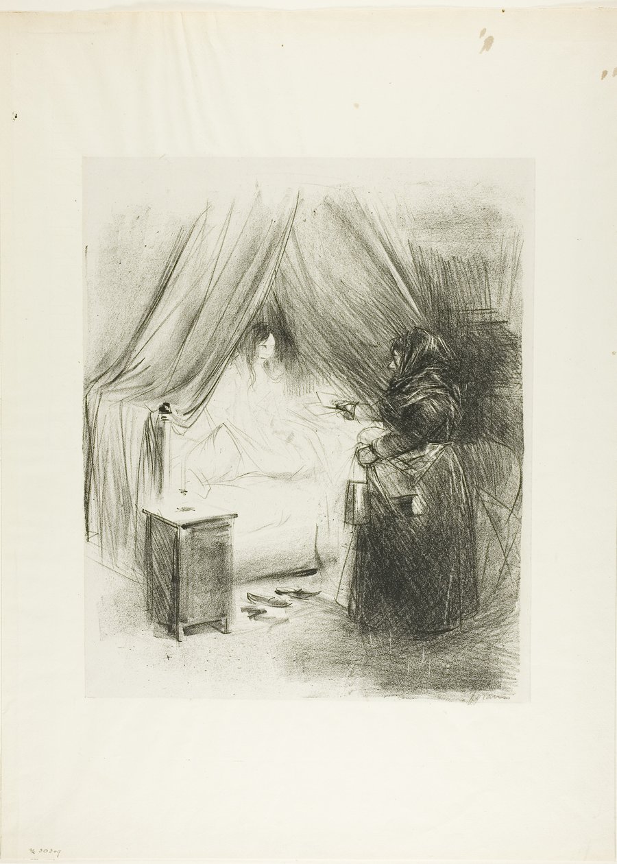 Café da manhã (prato vertical) de Jean Louis Forain