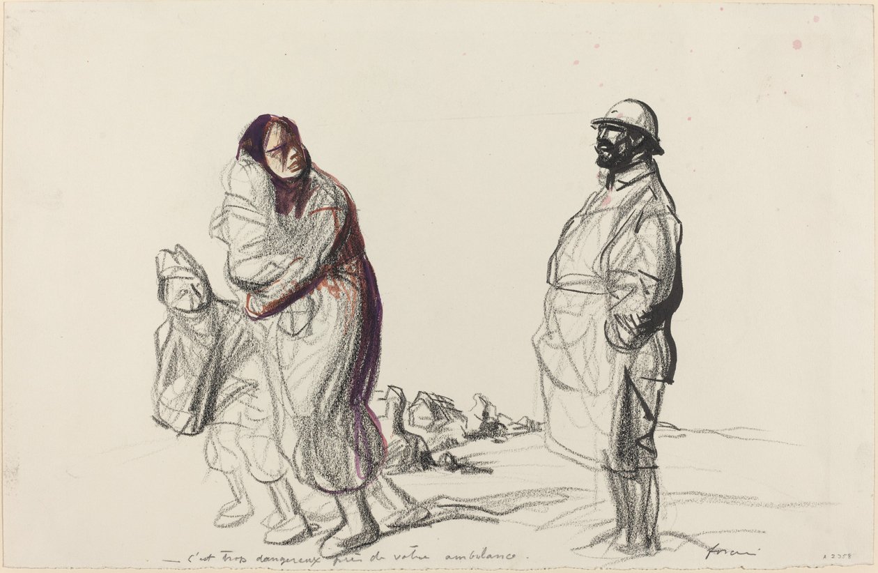 É muito perigoso perto de sua ambulância de Jean Louis Forain