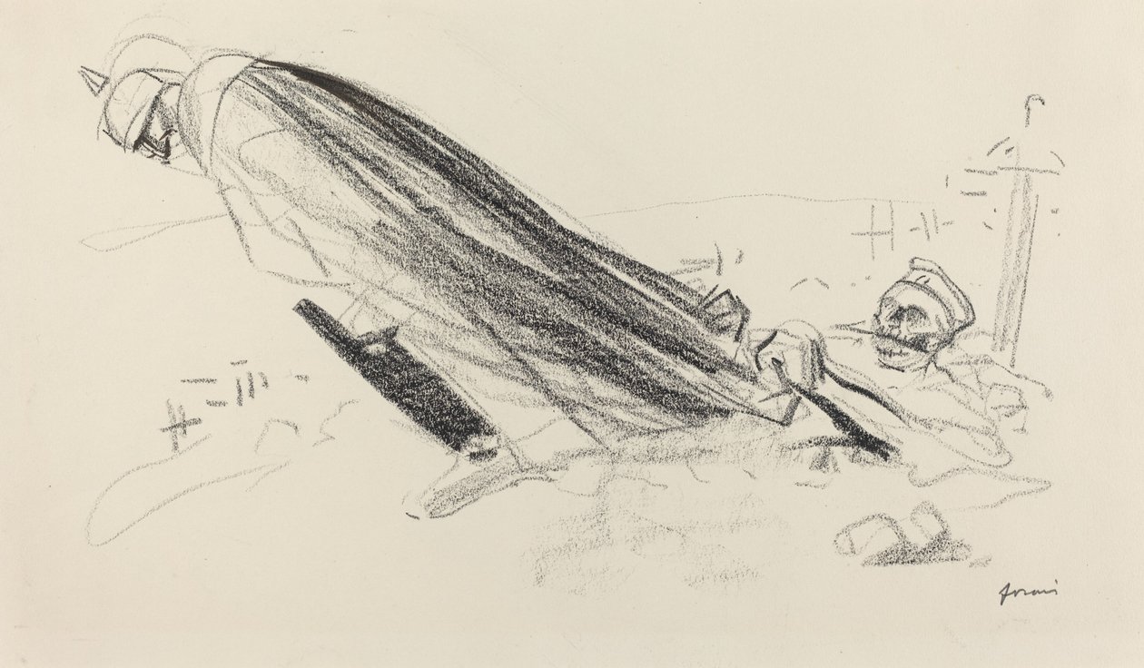 Os da primeira hora. "Senhor! onde estamos em "guerra fresca e alegre"?..." de Jean Louis Forain