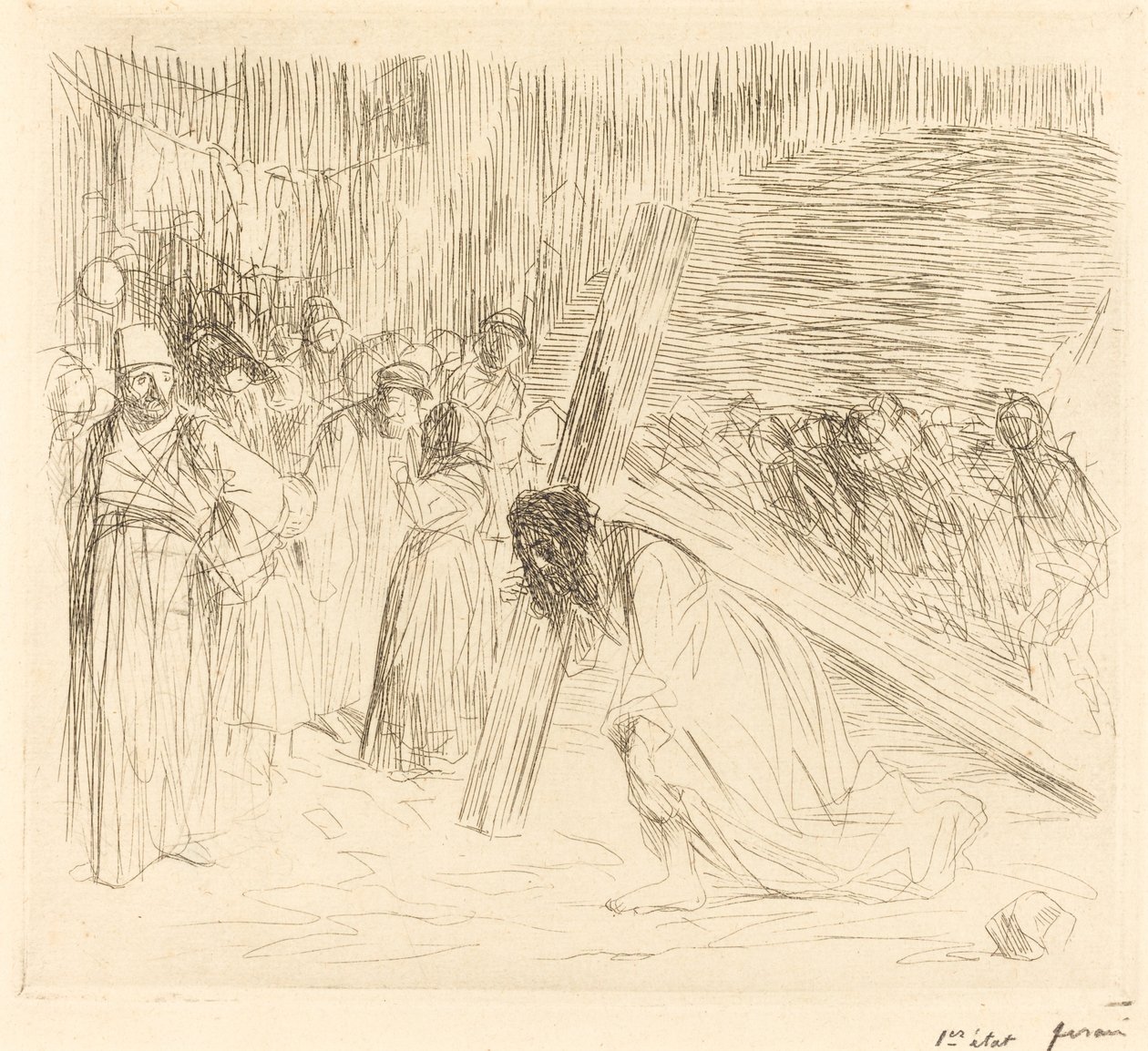 Cristo carregando a cruz (quinta placa) de Jean Louis Forain