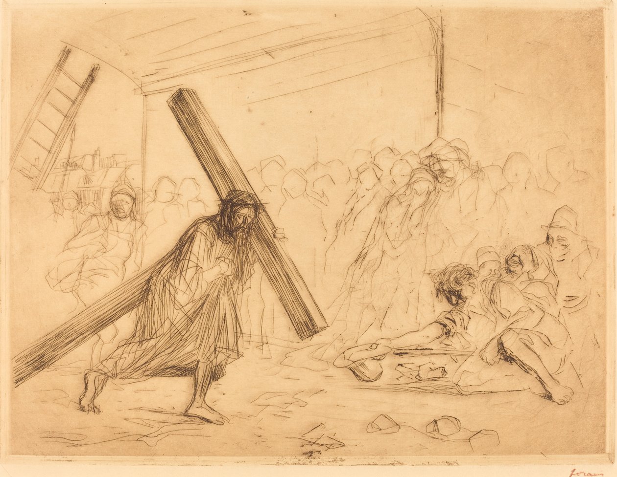 Cristo Carregando a Cruz (quarta placa) de Jean Louis Forain