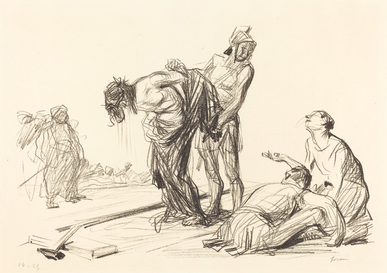 Cristo despido de suas roupas de Jean Louis Forain