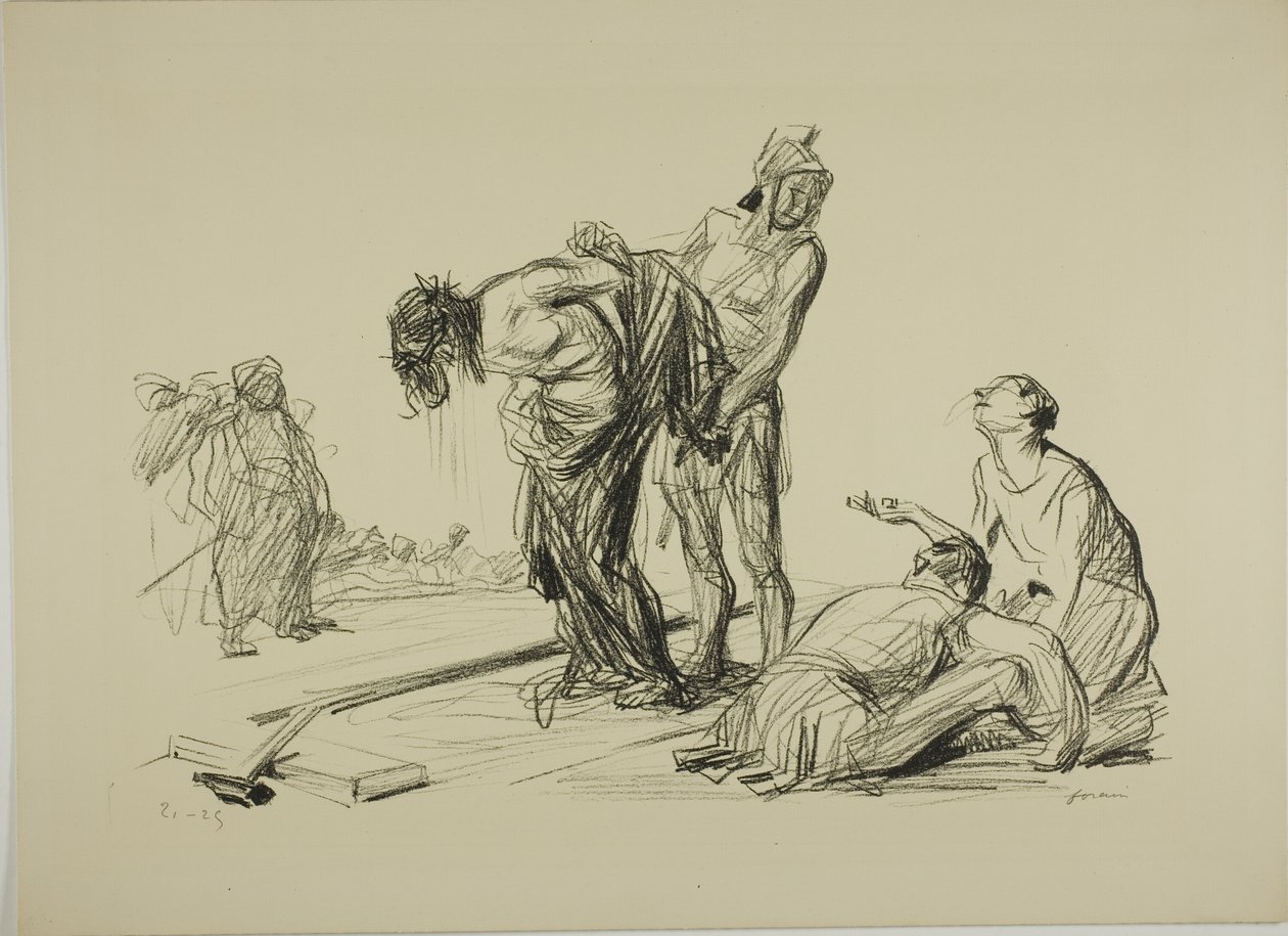 Cristo despido de suas roupas de Jean Louis Forain