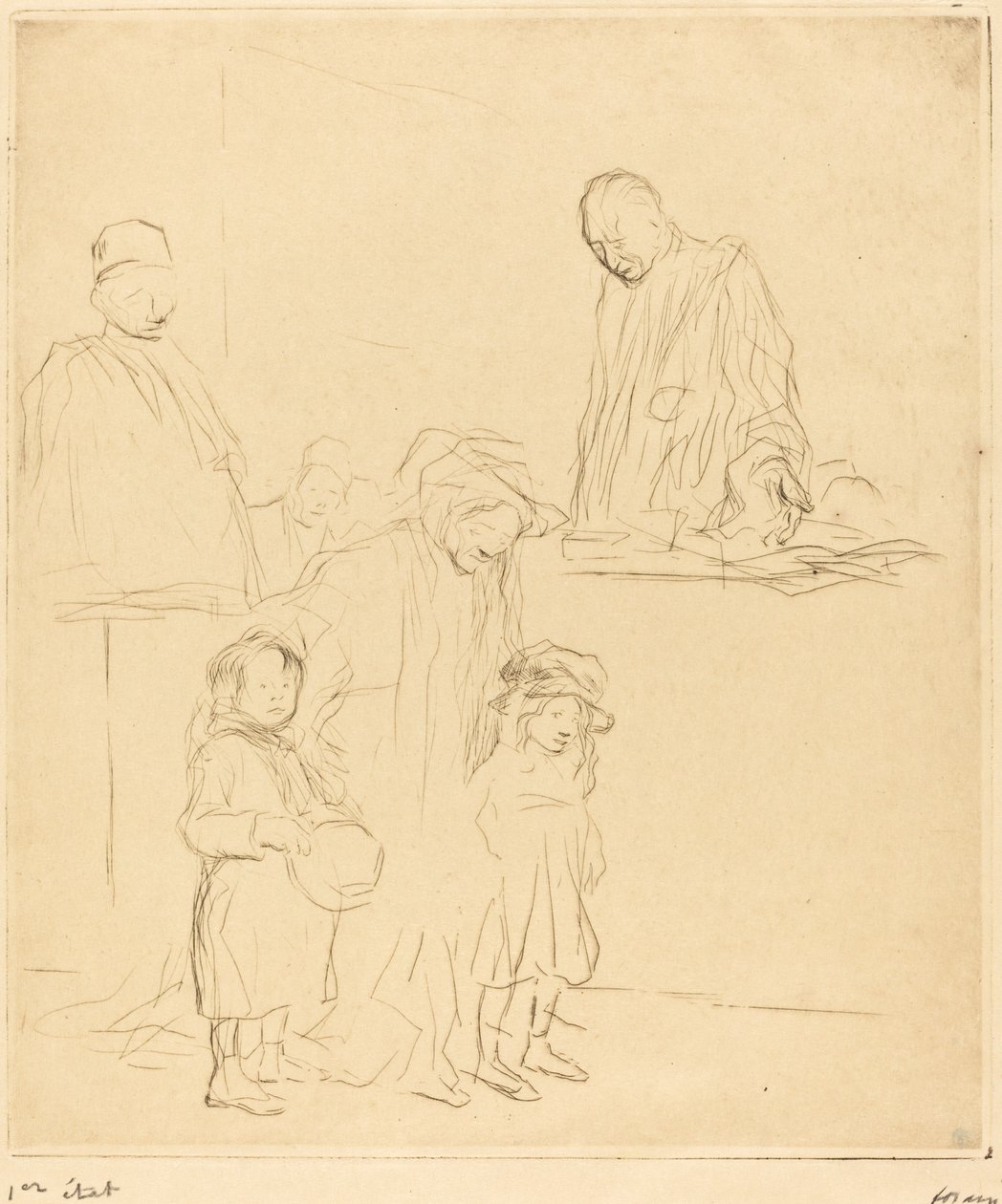 Saindo da Audiência (primeira placa) de Jean Louis Forain