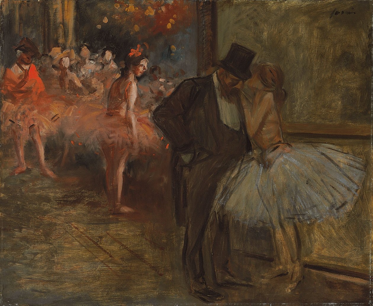 Dancer e Abonne, na Ópera; Dancer and Abonne, al "opera, c.1905 de Jean Louis Forain