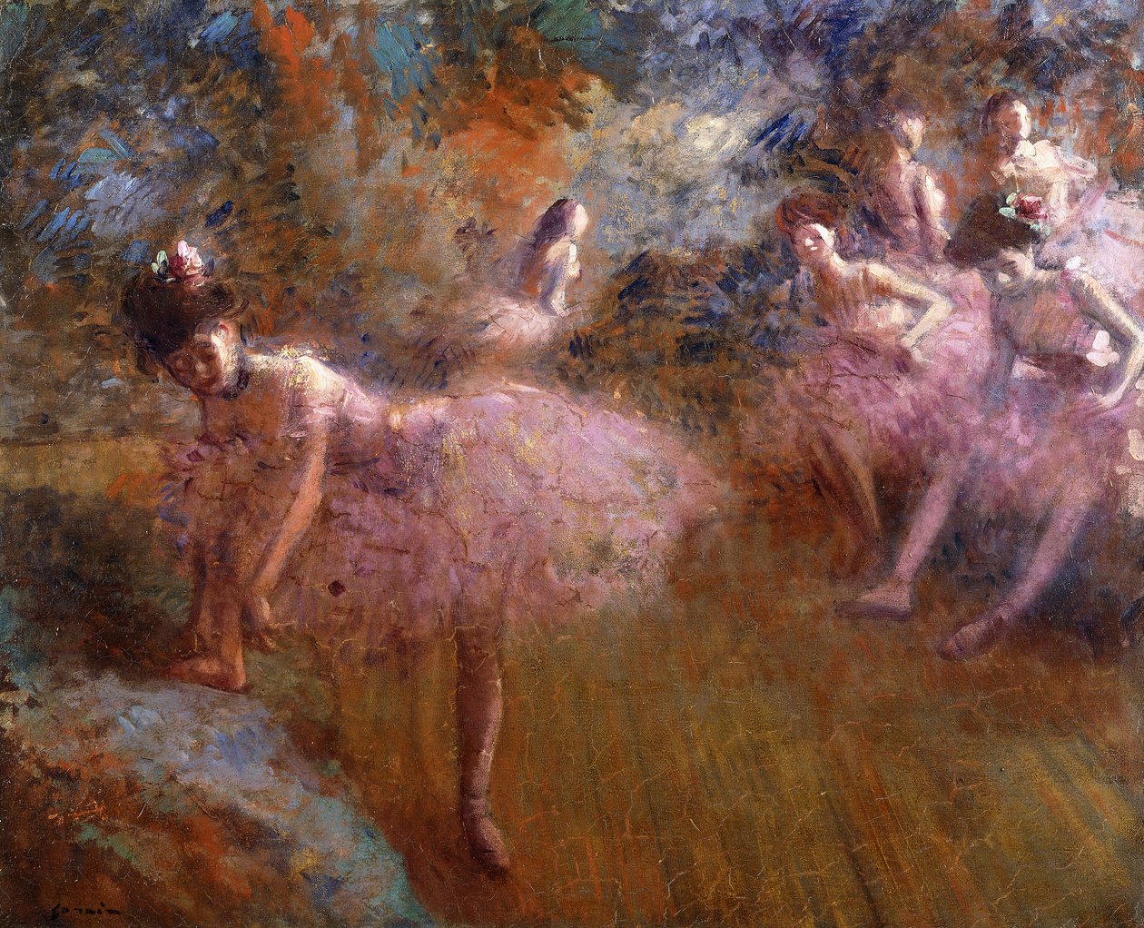Dançarinos em rosa; Dançarinos em Rose, c.1905 de Jean Louis Forain