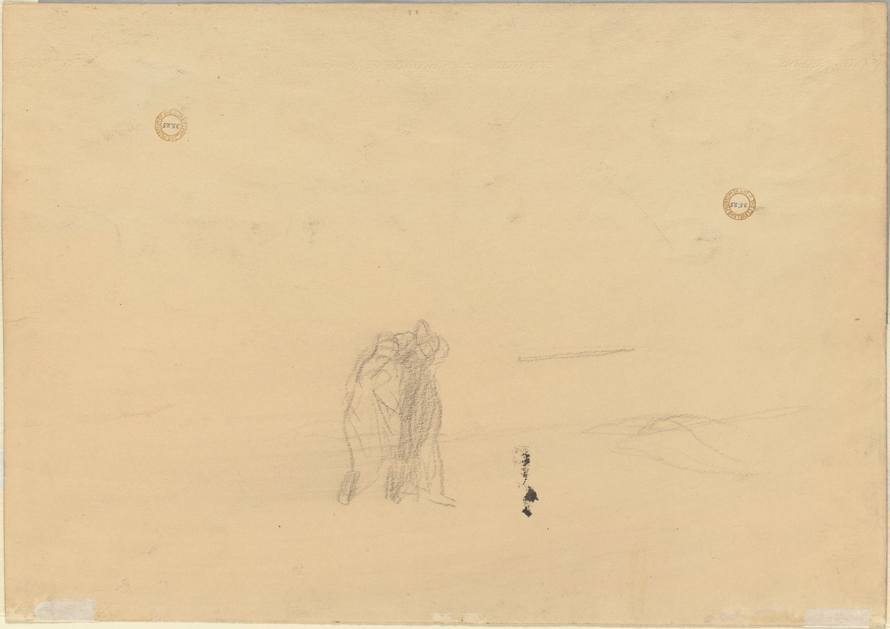 Figuras em uma paisagem verso, c. 1919 de Jean Louis Forain