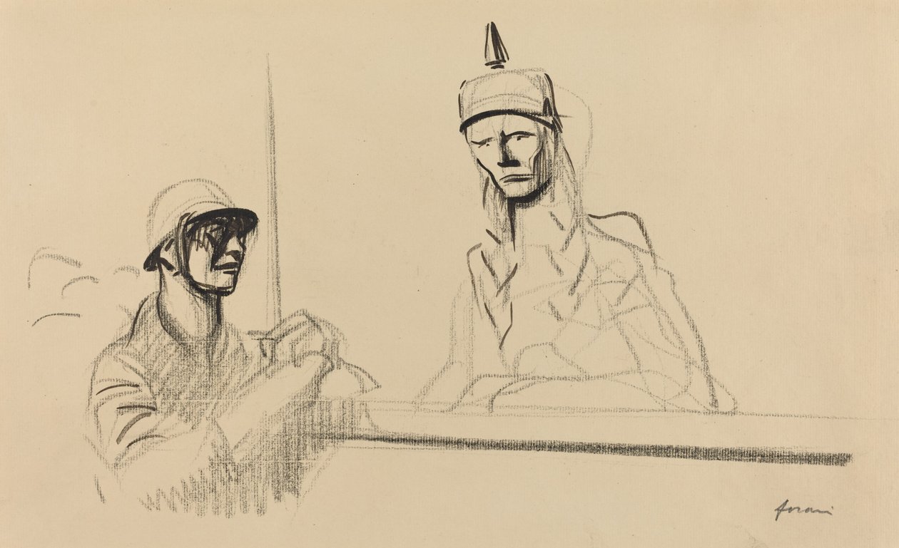 Soldado francês dirigindo-se à Germânia de Jean Louis Forain
