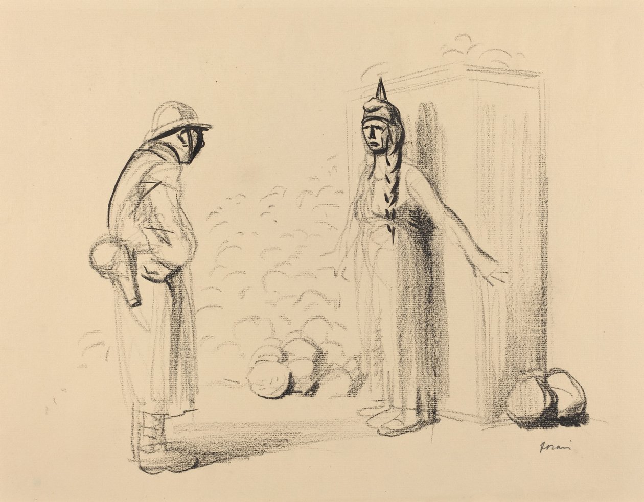 A esconder os louis, c. 19141919. de Jean Louis Forain
