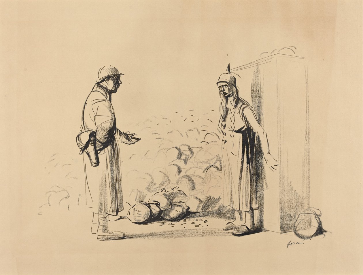 A esconder os louis, c. 19141919. de Jean Louis Forain