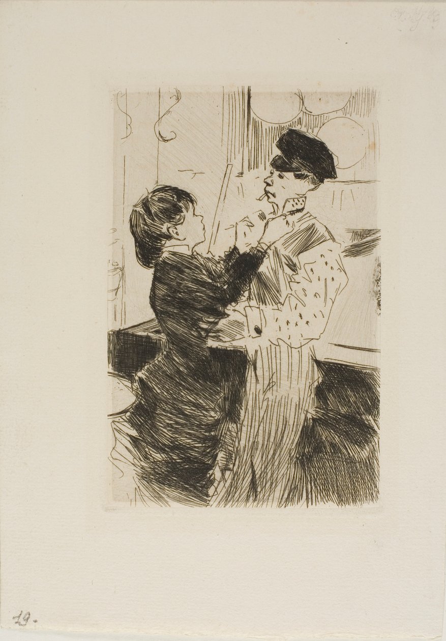 Dar um nó na gravata de Jean Louis Forain