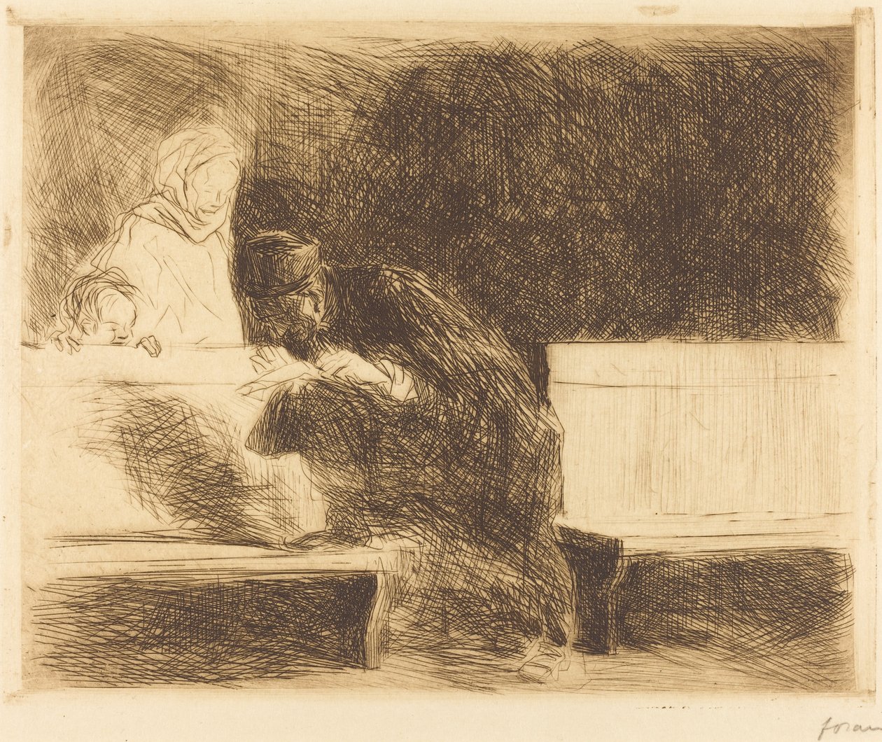 Advogado passando por um briefing de Jean Louis Forain