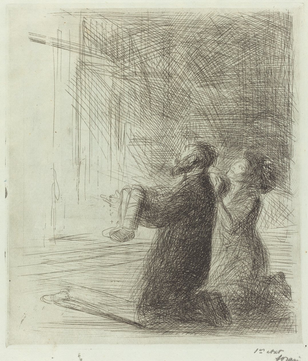 Lourdes, Implorando diante da Gruta (quarta placa) de Jean Louis Forain