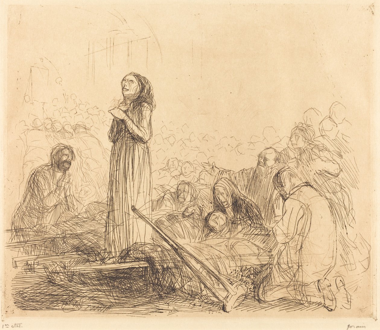 Lourdes, o Milagre (primeira placa) de Jean Louis Forain